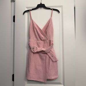 Fashion Nova “Feeling Cute” Faux Wrap Tweed Mini Dress